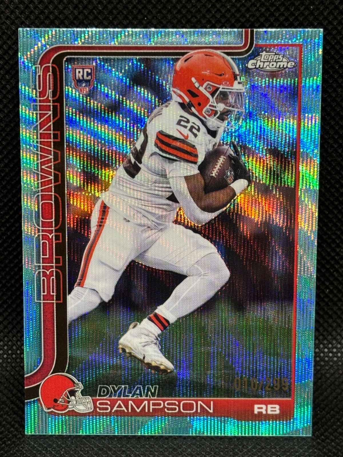 2025 Topps Chrome Dylan Sampson /299 RC rookie TEAL WAVE REFRACTOR mint / better