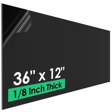 1 PCS Black ABS Plastic Sheet 1/8 Inch 3mm Thick 36x12 Inch DIY Board Signs