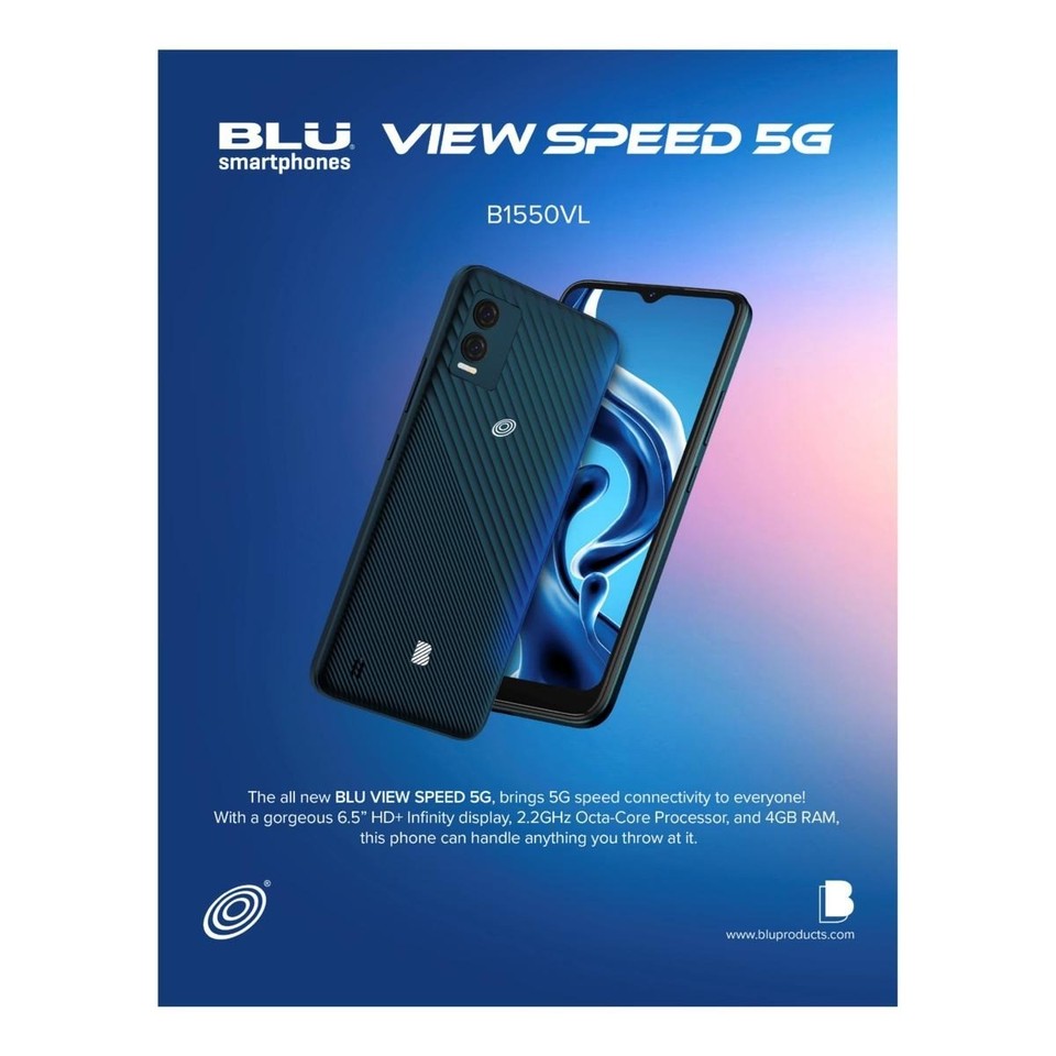 Blu VIEW SPEED 5G LTE Unlocked Single SIM Android Cell Phone 64GB/4GB ...