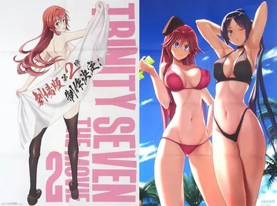 Anime Trinity Seven doppelseitiges B2 großes Poster Lilith Asami...