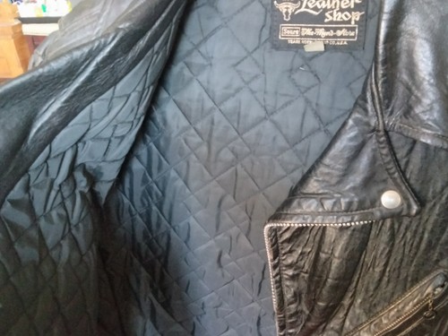 VTG 60's 70's Mens 42 Sears, Roebuck Black Leather Biker Jacket - Pre-owned - Picture 11 of 20