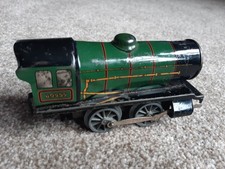 Vintage Tin Clockwork HORNBY Train No.60985 c/w Tender & 2 x Wagons (Meccano)