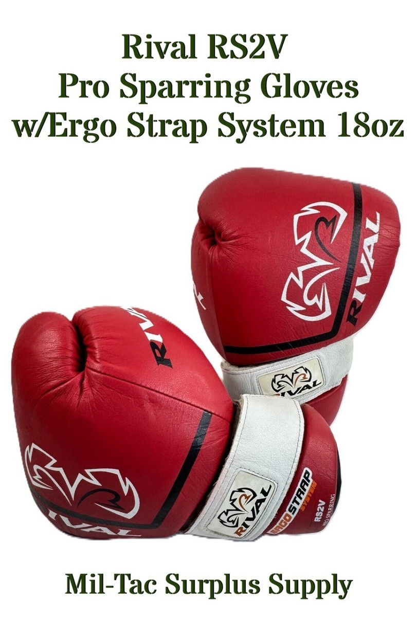 Rival RS2V Pro Sparring Gloves w/Ergo Strap System 18oz RED | eBay