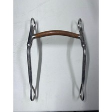 Used Stainless Western Long Swivel Shank Mullen Mouth Bit  5" Copper Mouth