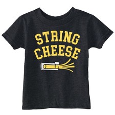 Toddler Funny T Shirts String Cheese Sarcastic Food Tee For Young Kids