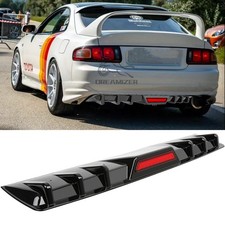 Gloss Black Rear Diffuser Bumper Shark Fin w/LED Stop Light For Toyota Celica