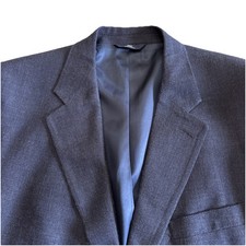 Brooks Brothers 346 Blue Gray Silk Wool Suit Jacket Blazer Sz 45R MINT 