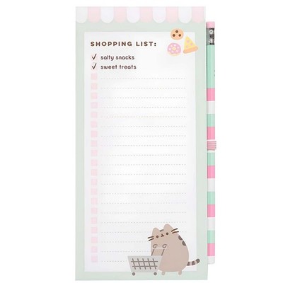 Pusheen Magnetischer Notizblock Rennliste mit Bleistift und Katzendesign