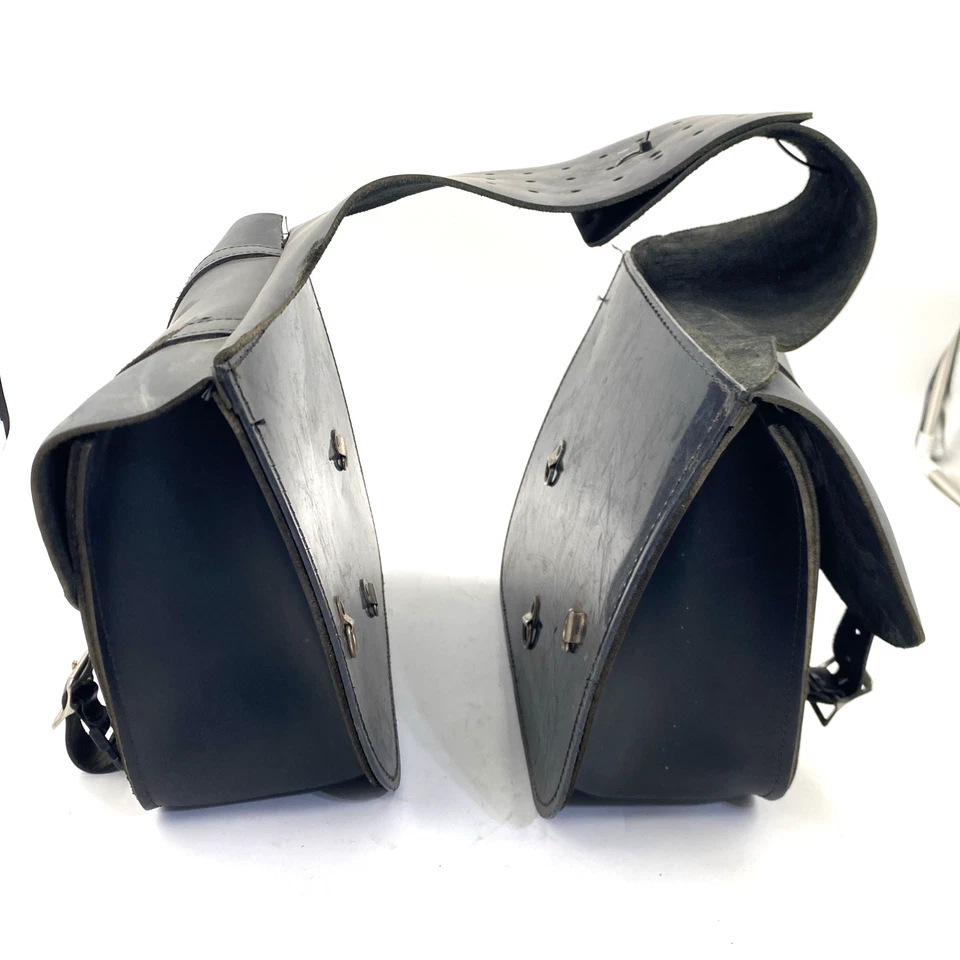 Alforjas de cuero OEM Harley 91008-82c 82-22 Sportster Dyna Softail Foto 4 de 4