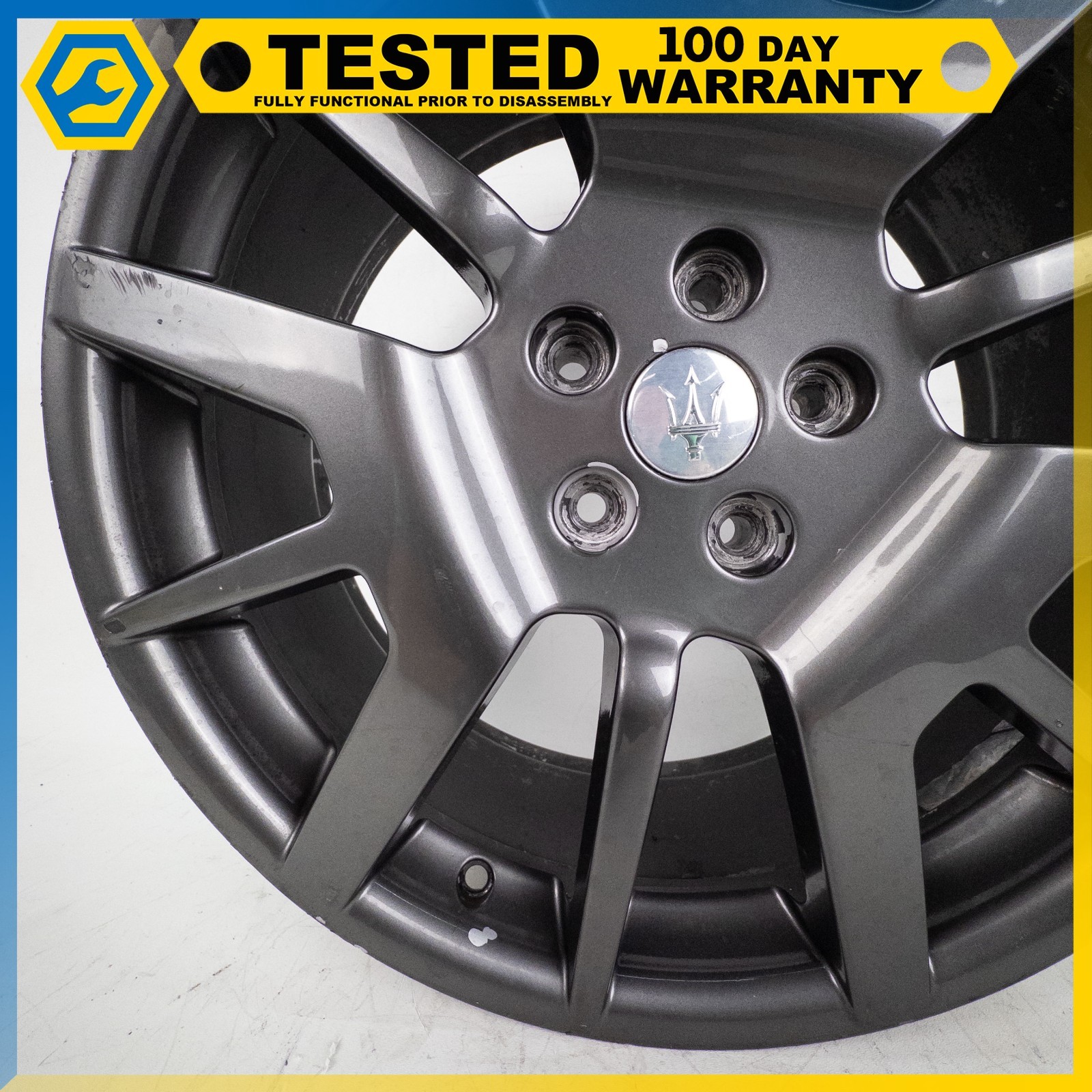 08-19 MASERATI GRANTURISMO GRANCABRIO 8.5J X 20 20" FRONT WHEEL RIM GRAY OEM