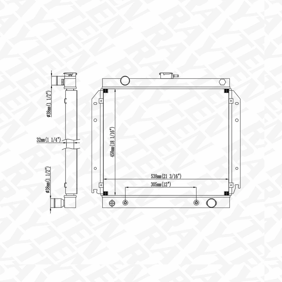 Radiator for Chrysler Cordoba 1979-1983 Imperial 1981-1983 LeBaron 1979-1980 Foto 2 de 4