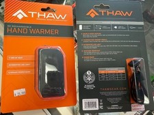 THAW Orange Gray Personal 5k Rechargeable Hand Warmer 7hrs of heat