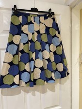 Laura Ashley Navy Blue Polka Dot Pleated Skirt – UK 10