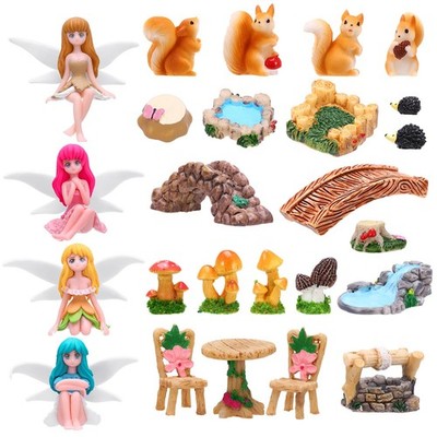 25Pcs Fairy Garden Accessories, Miniature Garden Ornaments Landscape Decorati...