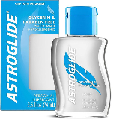 Astroglide Glycerin & Paraben Free Personal Lubricant (2.5oz), Hypoallergenic,
