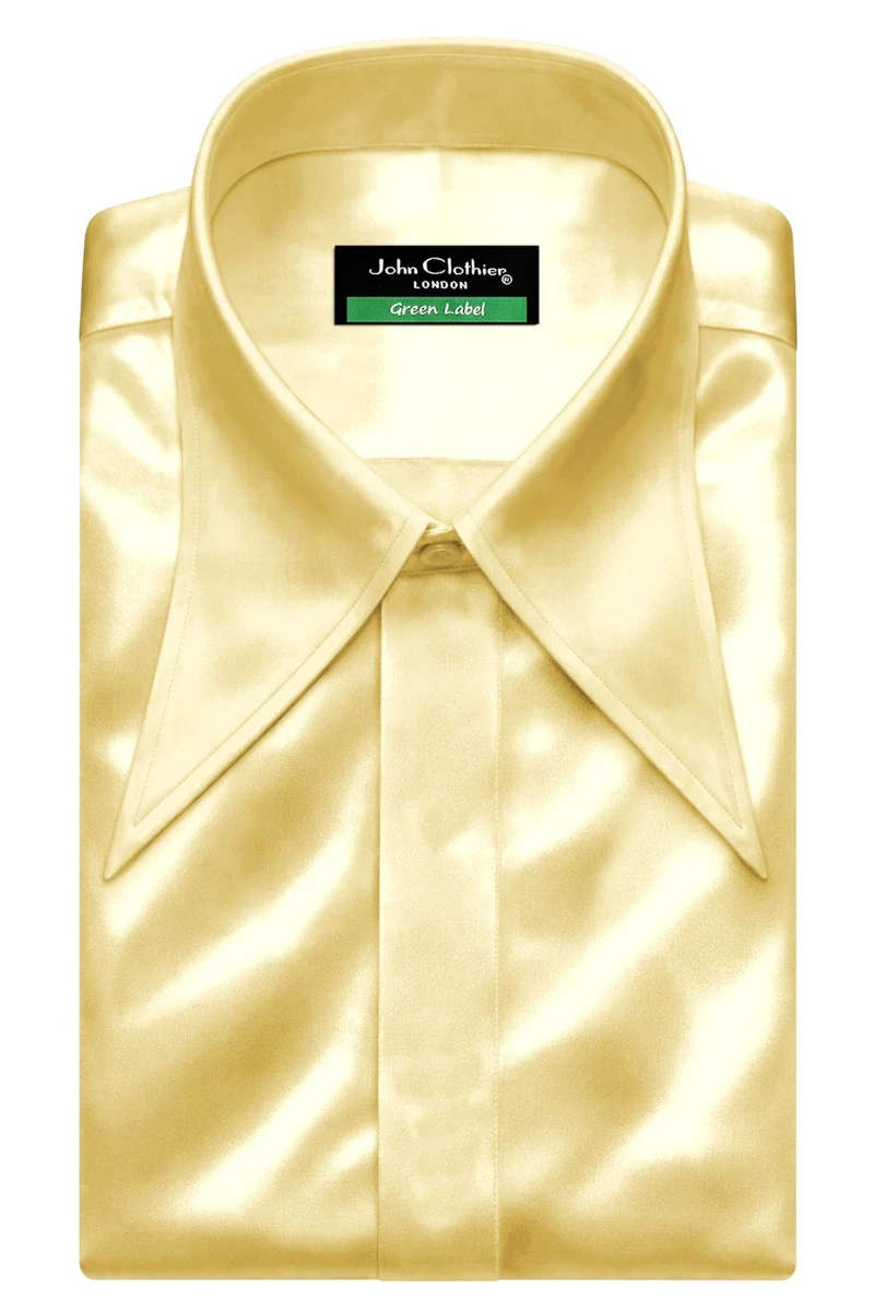 Satin Gold Dress Shirts for Men for sale | eBay