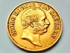 10 Mark SACHSEN Georg 1903 (E) .900 Goldm&uuml;nze J# 265, sehr sch&ouml;n in Kapsel