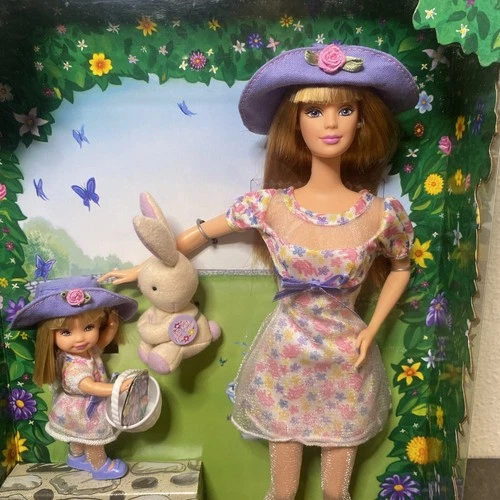 VTG Easter Bunny Fun Barbie and Kelly Gift Set 21720 1998 Target Special Edition