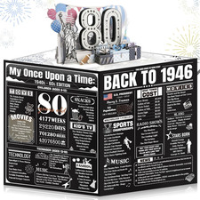 Cool 80Th Birthday Card Gifts for Men Women, Large 3D Pop-Up 80 Year Old Bday Ca
