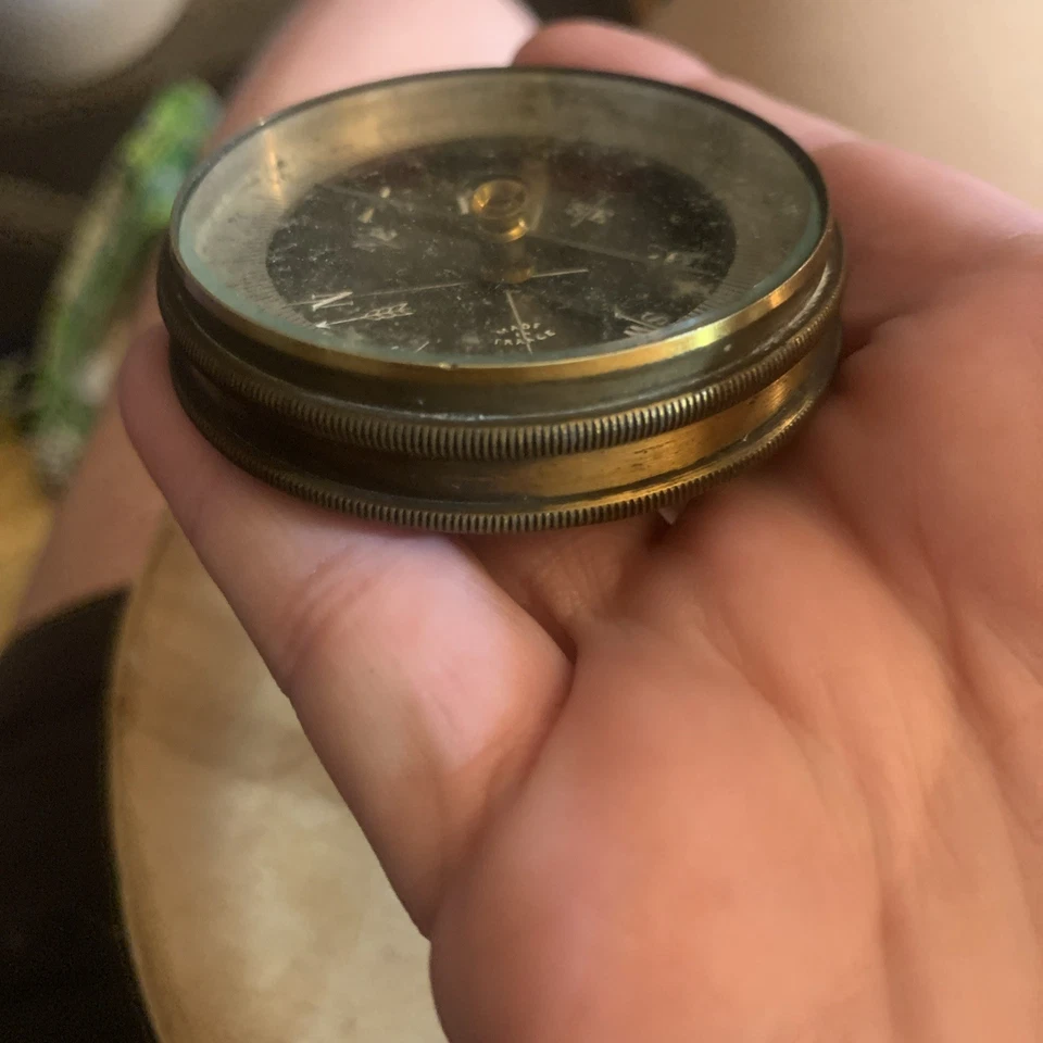 Bússola de bolso francesa antiga - Imagem 4 de 4