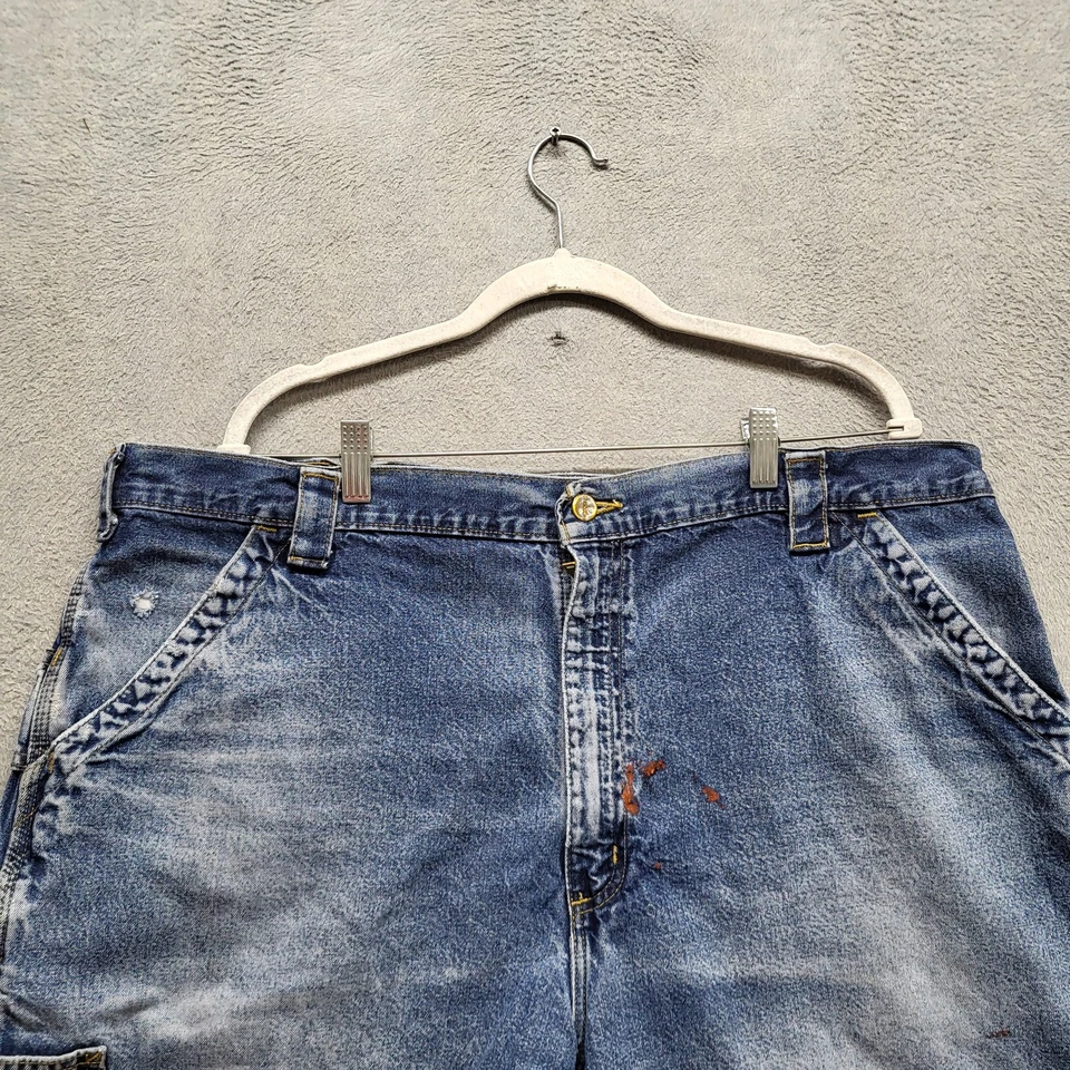 Pantalones Cortos De Colección Carhartt Mujer 42 Azul Denim Carpintero Exterior LEER Foto 4 de 4