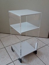 Beistelltisch oder Telefontisch -Konsole aus Acrylglas klar transparent/hellgrau