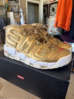 NIKE　AIR　more   more10 Size 10 - Supreme x Nike Air More Uptempo Metallic Gold