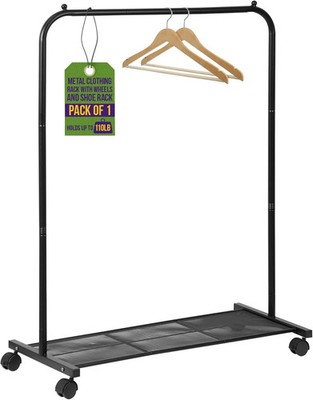 Alloy Steel Clothes Rack - Pack of 1 Versatile, Ample Storage Space, Simple