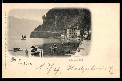 Riva, Molo nach Süd, Ansichtskarte 