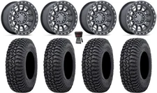 Fuel Cycle 15" Wheels Gunmetal +10mm 32"Tricera Tires UForce U10 Pro/U10 XL Pro