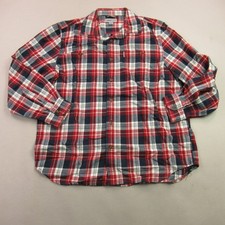 Carhartt Shirt Mens Large Long Sleeve Button Up Plaid Work Wear Pockets Relaxed