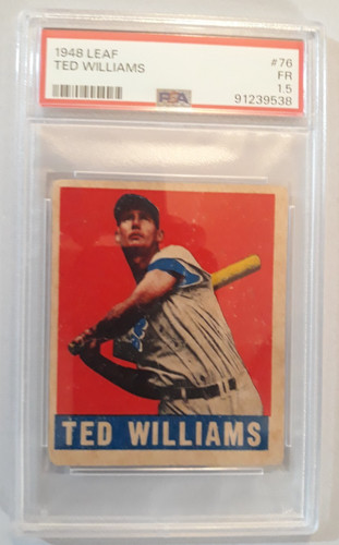 Ted Williams 1948 Leaf #76 PSA 1.5 Boston Red Sox HOF