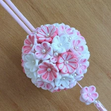 Kanzashi kimono Hair stick Tsumamicrafted ball bouquet No.86