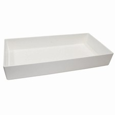 TableCraft CW4032N 10 qt. Natural Finish Cast Aluminum Rectangular Bowl