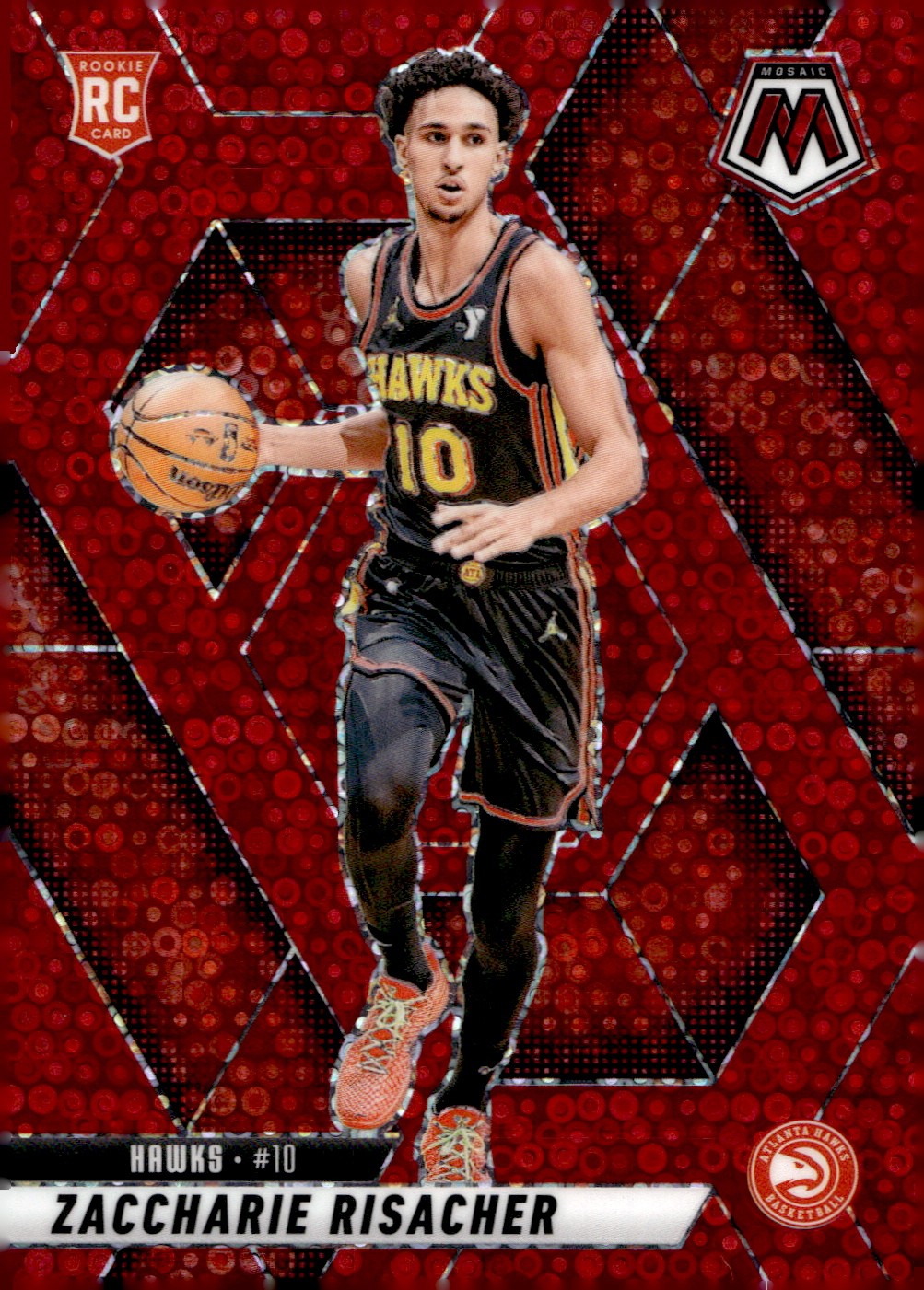 2024-25 Panini Mosaic Fast Break Red #213 Zaccharie Risacher /99 Rookie RC