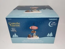 2022 Lemax Carole Towne Animated Light Up Musical Bunton's Christmas Blimp