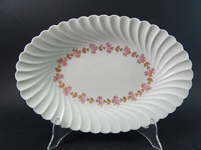 Vintage Elegant Oval Tray White Porcelain Flowers Limoges Haviland