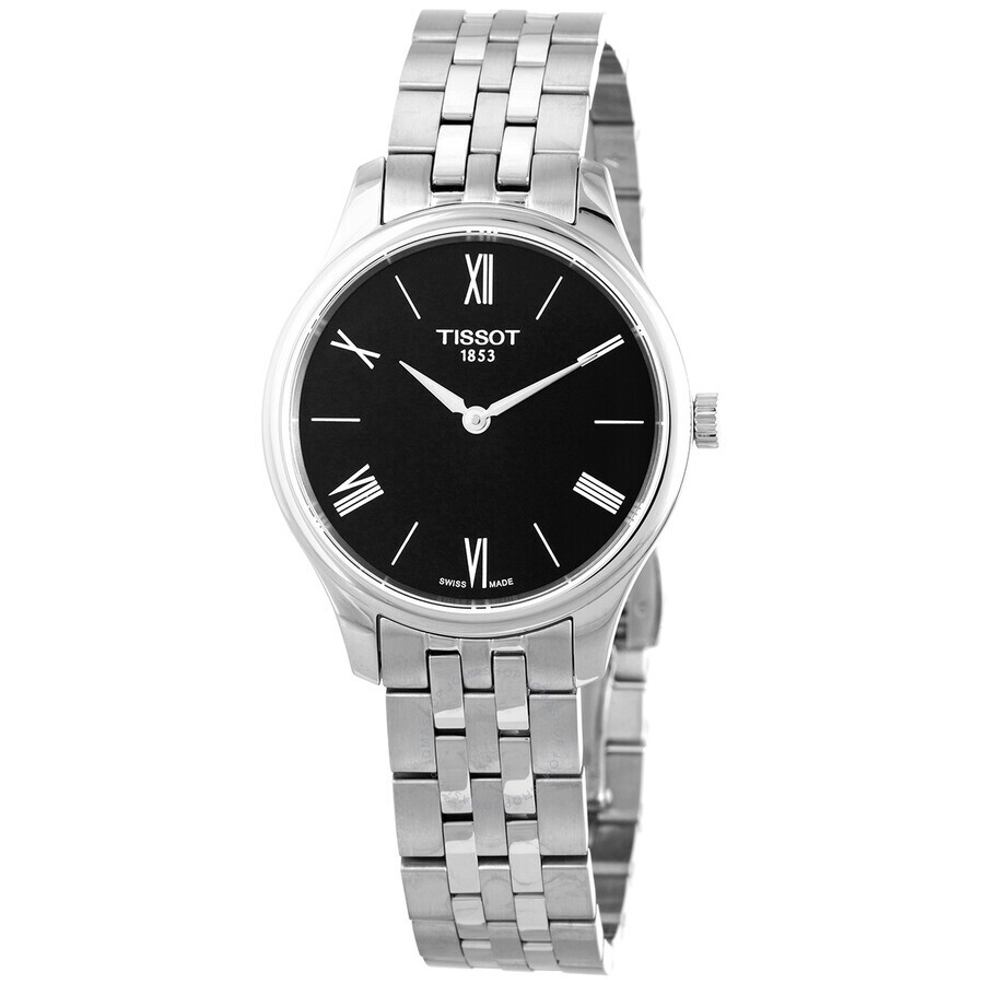 Женские кварцевые часы Tissot Tradition 5.5 с черным циферблатом - T0632091105800 НОВЫЕ