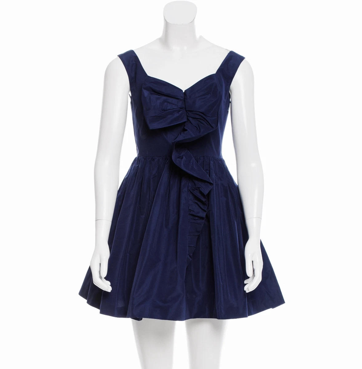 【miu miu】シルク100% ワンピース 38 ネイビー リボン ドレス Miu Miu Silk Dresses for Women for sale | eBay