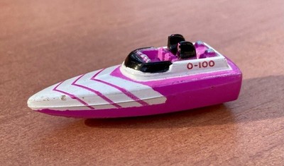 Vintage Galoob Micro Machines SpeedBoat Pink & White Variant 1987