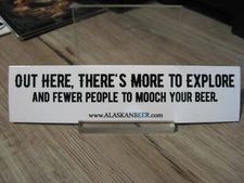 NEW Alaskan Brewing Company "Out Here" Sticker Decal Black Surface Mount