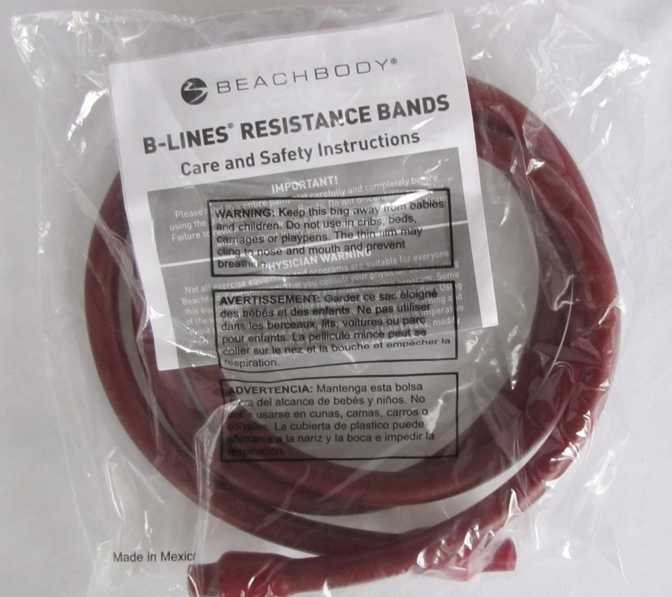Beachbody B-Lines Resistance Band Without Handles, New Replacement Magenta 20 lb
