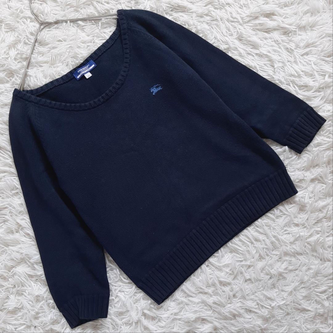 Burberry Blue Label M Raglan Sleeve 3/4 Knit Sweater, Size M, Used