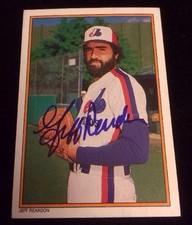 JEFF REARDON 1987 TOPPS ALL STAR Autographed Signed AUTO Baseball Card 15 EXPOS