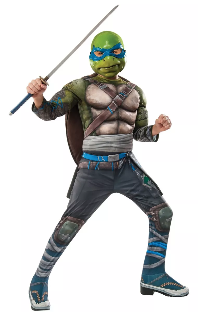 TEENAGE MUTANT NINJA TURTLES DELUXE COSTUME KIDS TMNT BOYS FANCY DRESS  OFFICIAL