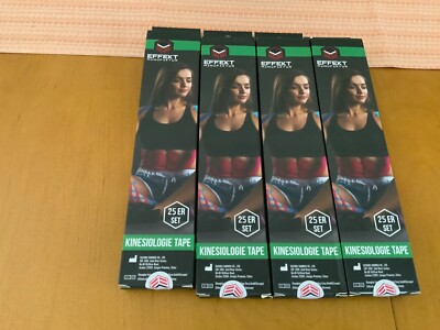 25 x Effekt Manufaktur green Kinesiology Tape Waterproof (10 in x 2 in) set of 4