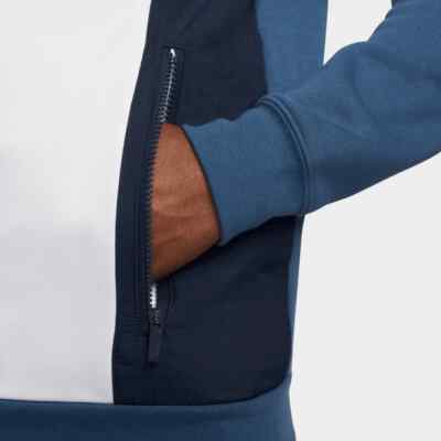 nike hybrid full zip hoodie blue