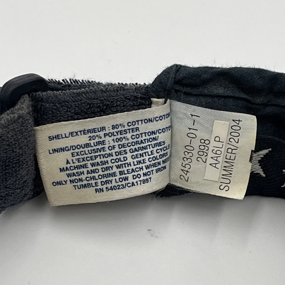 Винтажный США старый темно-синий козырек - синий хлопок защиты от солнца спортивная шляпа - один размер - Изображение 4 из 4