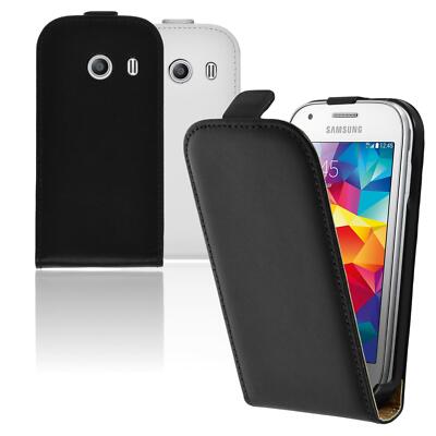 Kunst-Lederhülle für Samsung Galaxy Ace Style Flip-Case  + 2 Schutzfolien