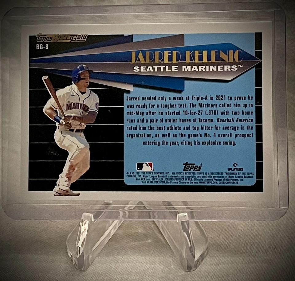 2021 TOPPS UPDATE - JARRED KELENIC - BLACK GOLD 1993 Retro Rookie - Card #BG-8 - Image 2 of 4
